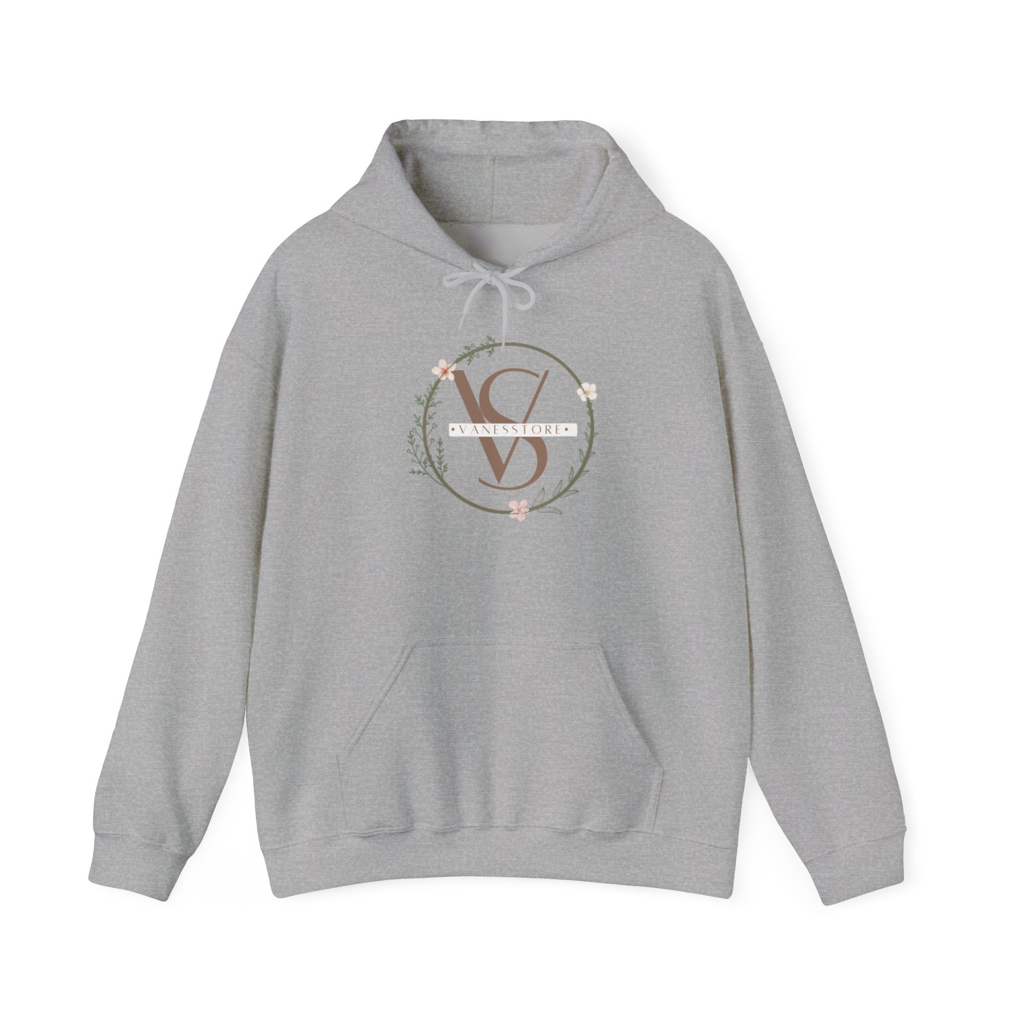 Hoodie — Minimal Floral Monogram “V” Logo Sweatshirt