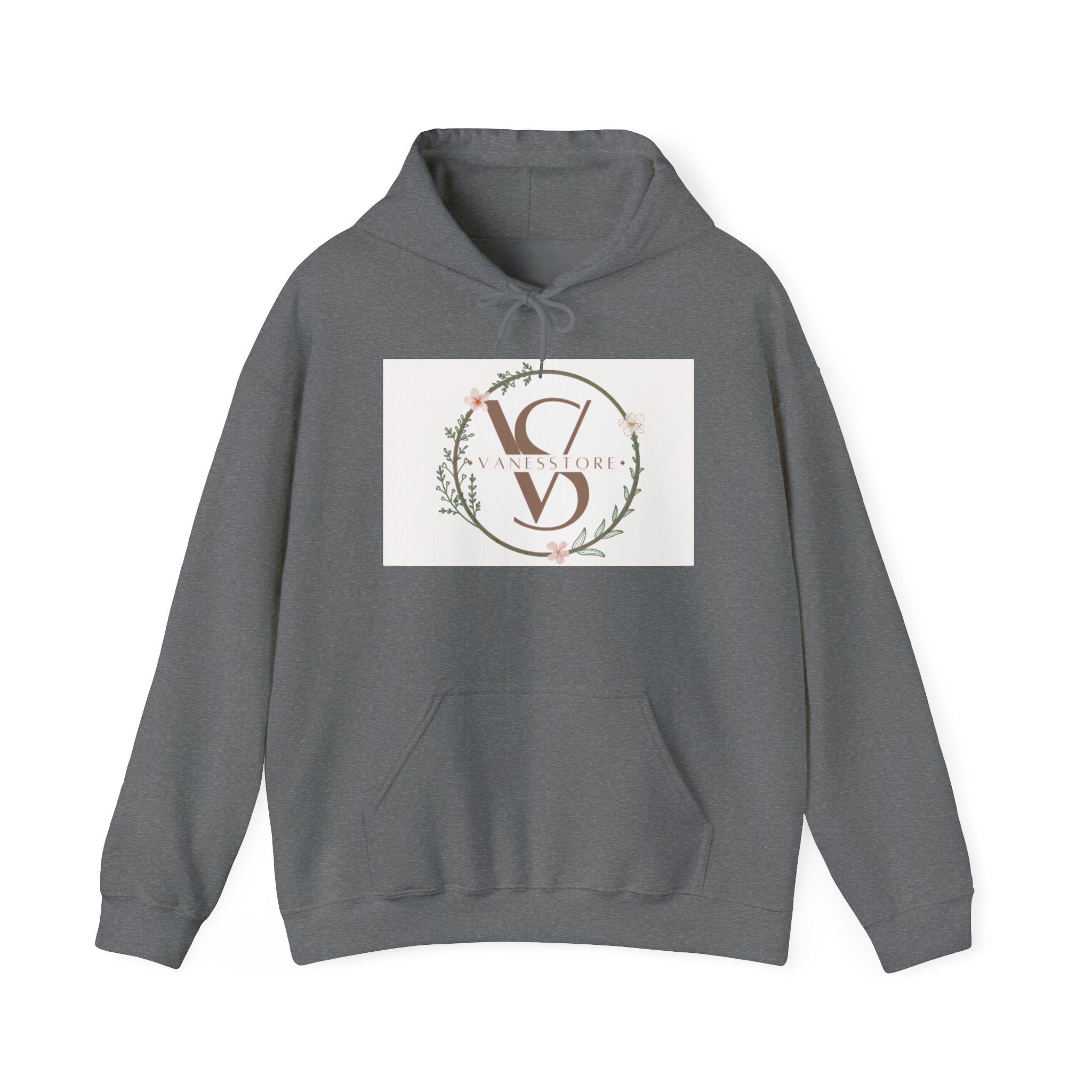 Floral Monogram V S Crest Hoodie | Initial V S Sweatshirt