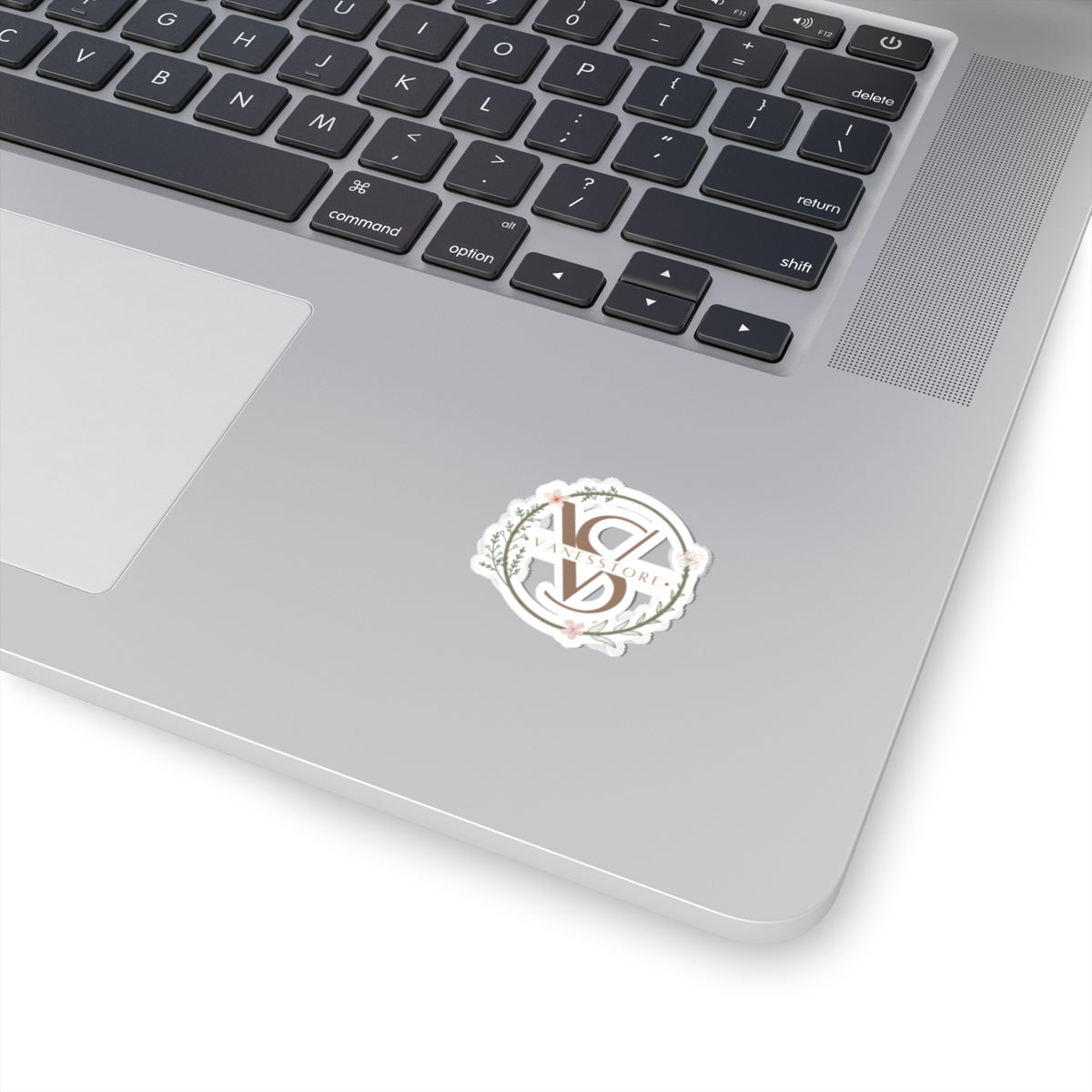 Vaness Store Floral Logo Sticker — Kiss-Cut Vinyl Laptop Decal