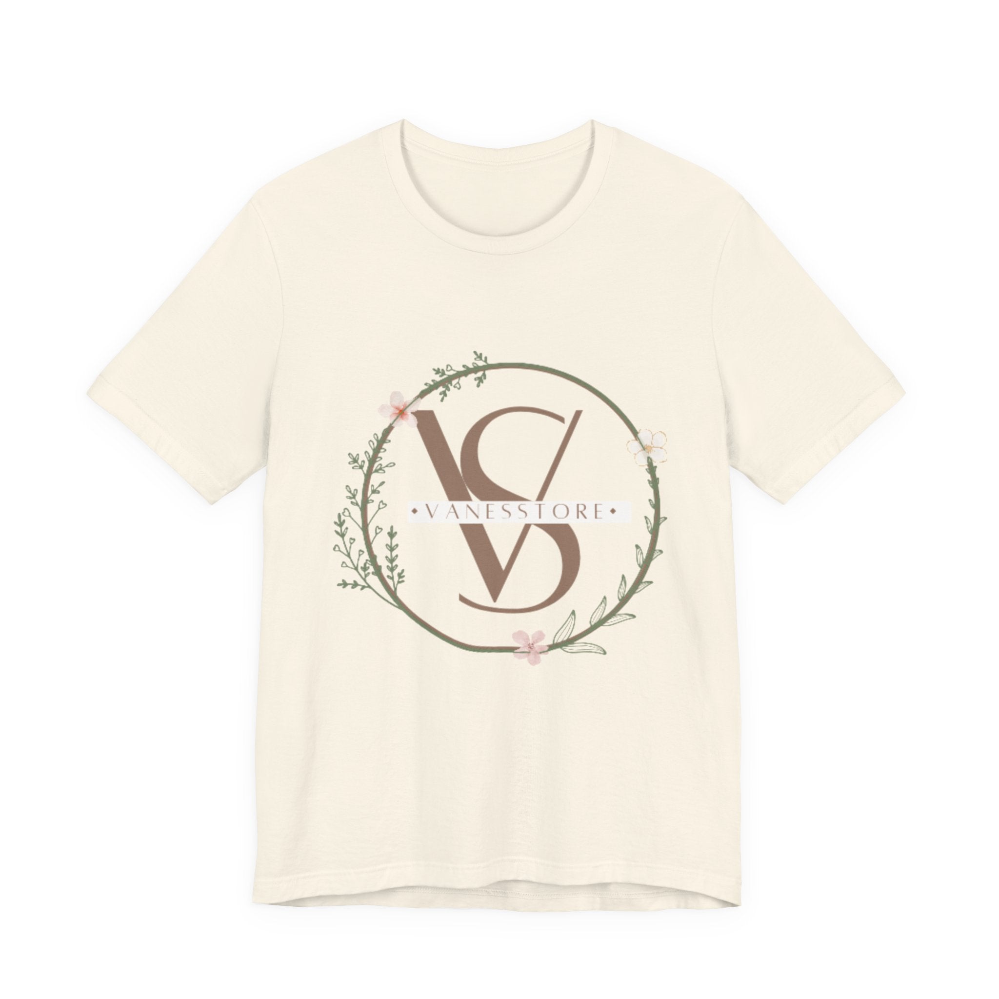 Monogram Floral Crest Tee — Personalized V & D Initials T-Shirt