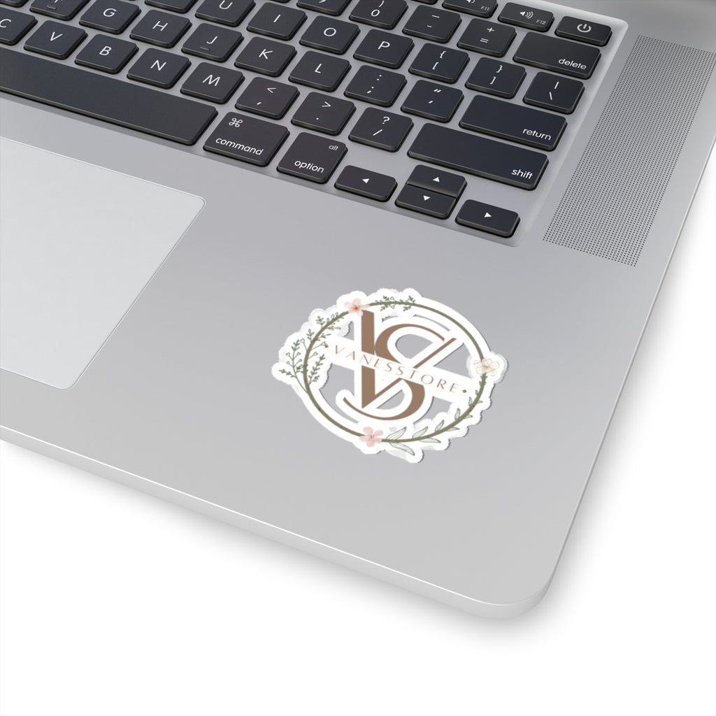 Vaness Store Floral Logo Sticker — Kiss-Cut Vinyl Laptop Decal