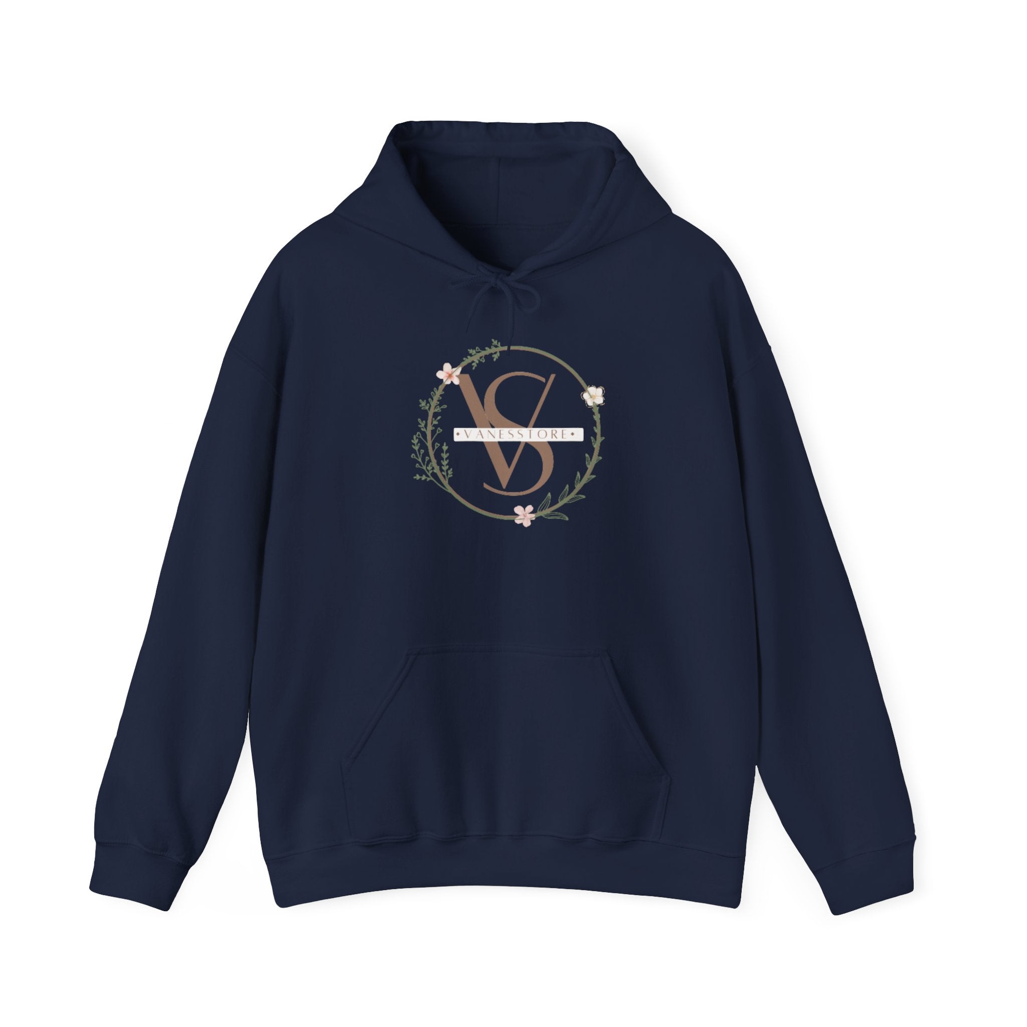 Hoodie — Minimal Floral Monogram “V” Logo Sweatshirt