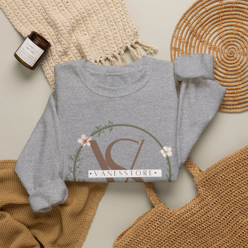 Minimal Floral Monogram Crewneck Sweatshirt