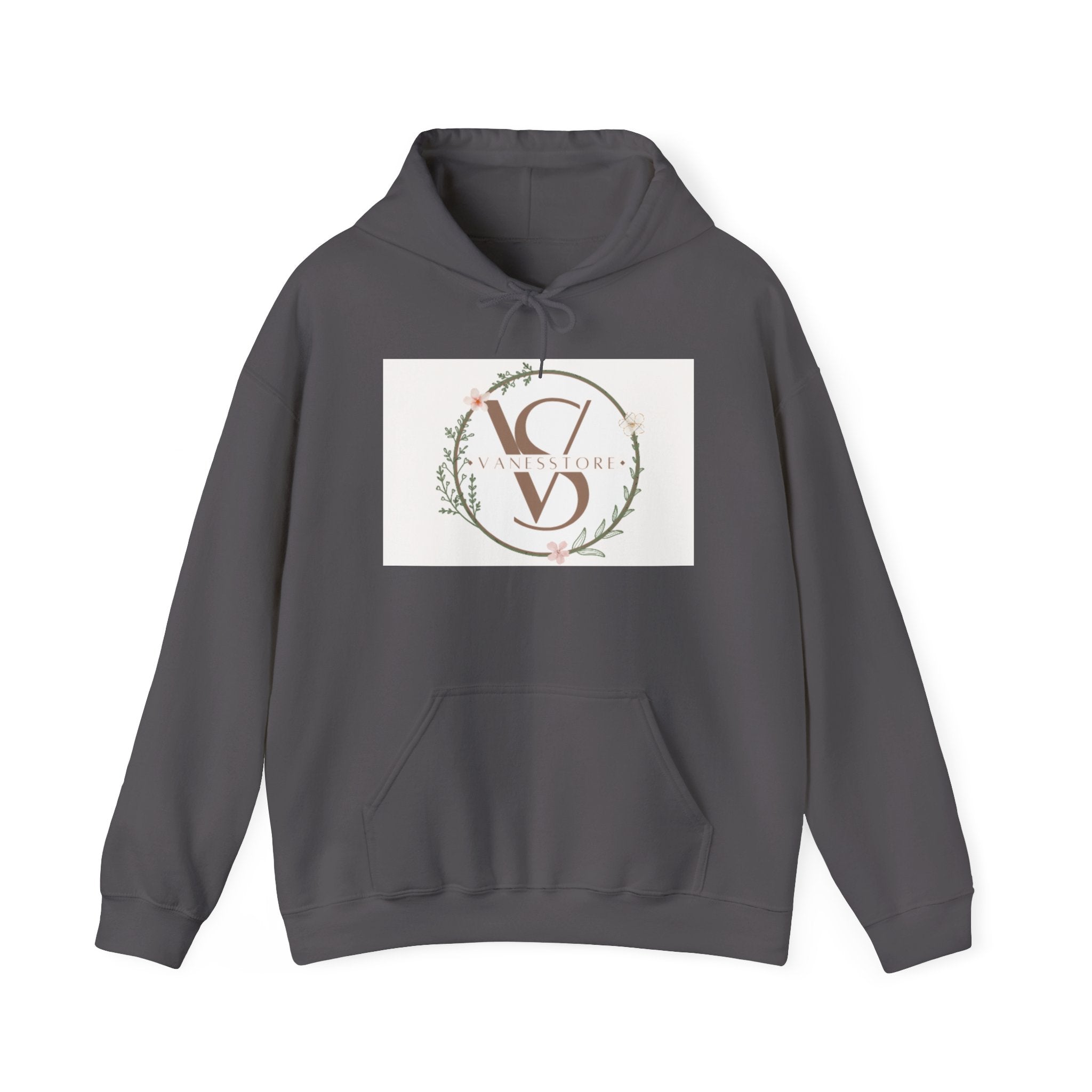 Floral Monogram V S Crest Hoodie | Initial V S Sweatshirt