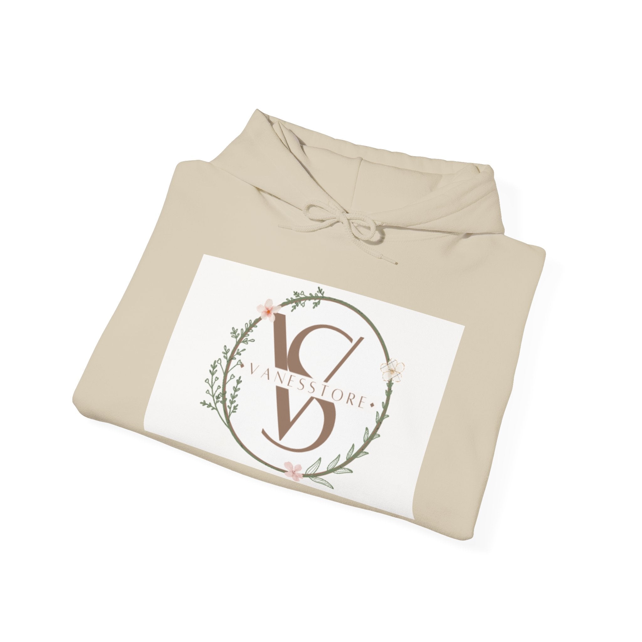 Floral Monogram V S Crest Hoodie | Initial V S Sweatshirt