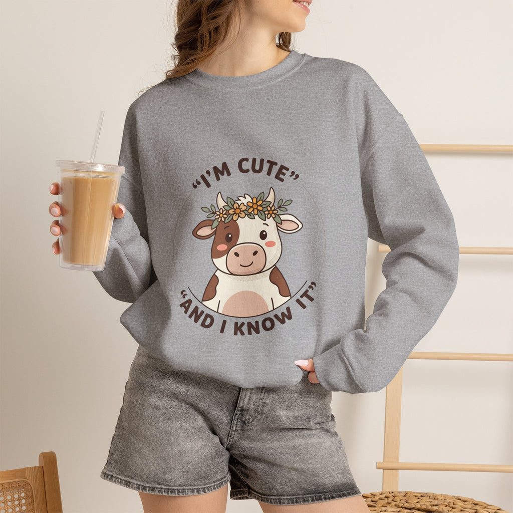 Sweatshirt Vache Mignonne | Vêtement Cozy Watch Party