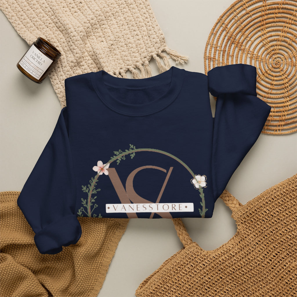 Minimal Floral Monogram Crewneck Sweatshirt