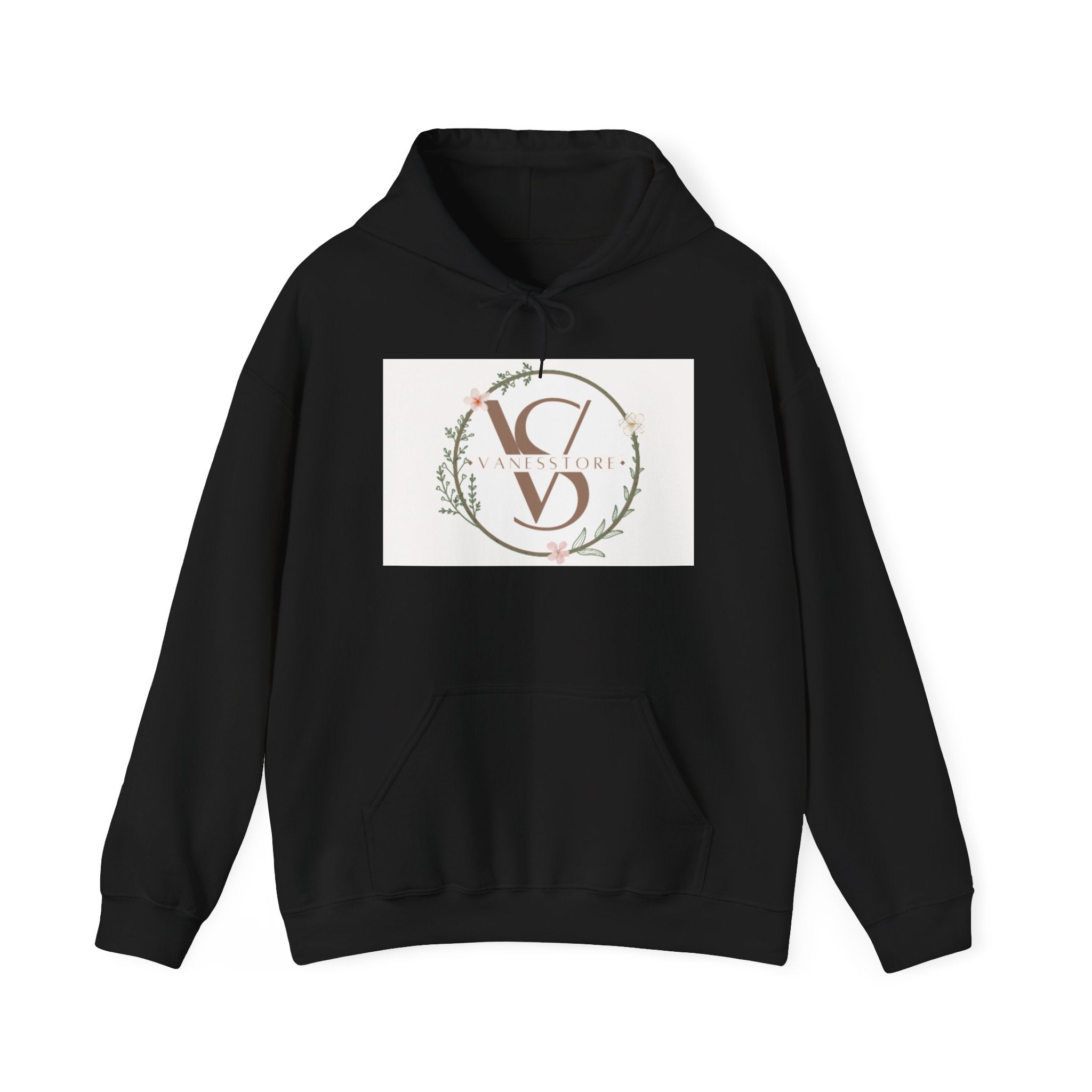 Floral Monogram V S Crest Hoodie | Initial V S Sweatshirt