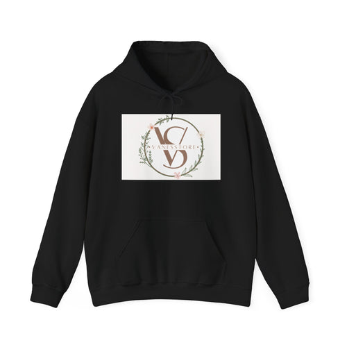 Floral Monogram V S Crest Hoodie | Initial V S Sweatshirt