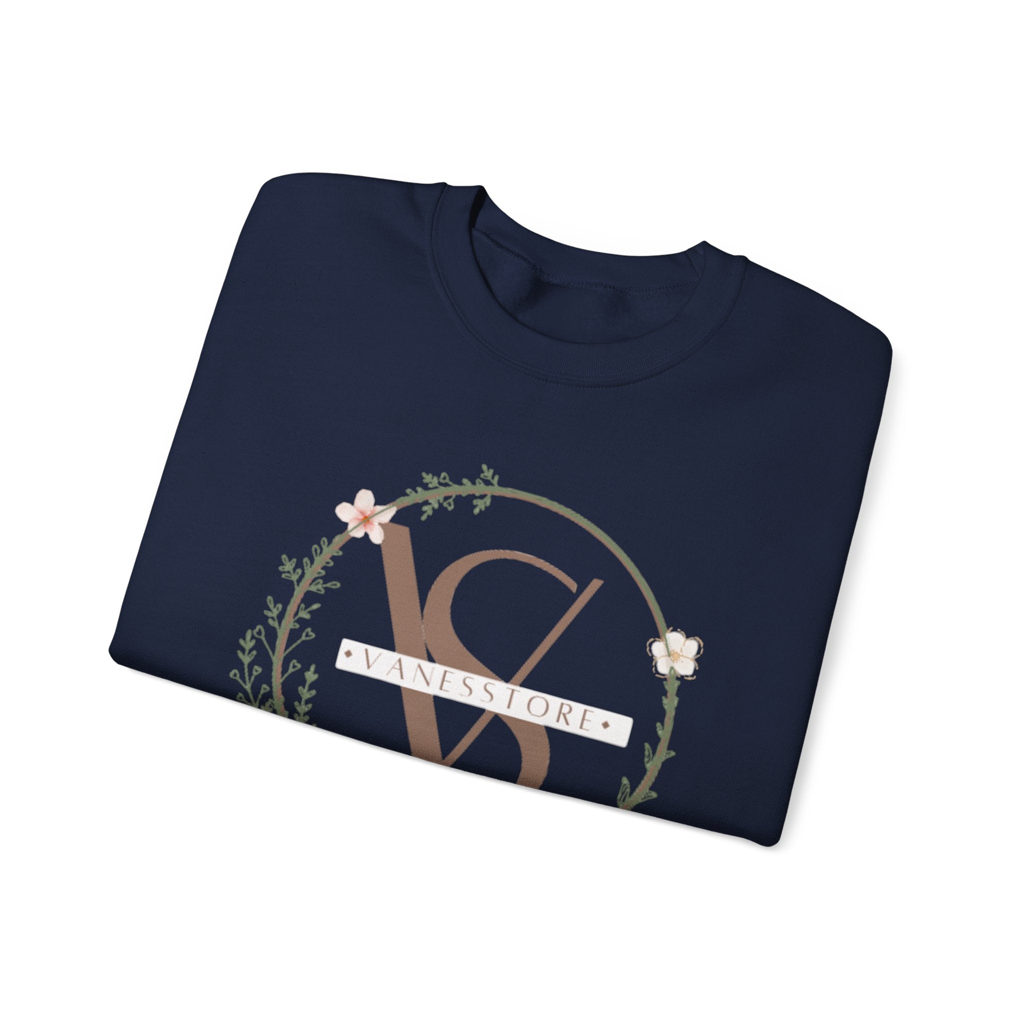Minimal Floral Monogram Crewneck Sweatshirt