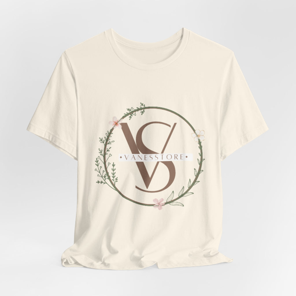 Monogram Floral Crest Tee — Personalized V & D Initials T-Shirt