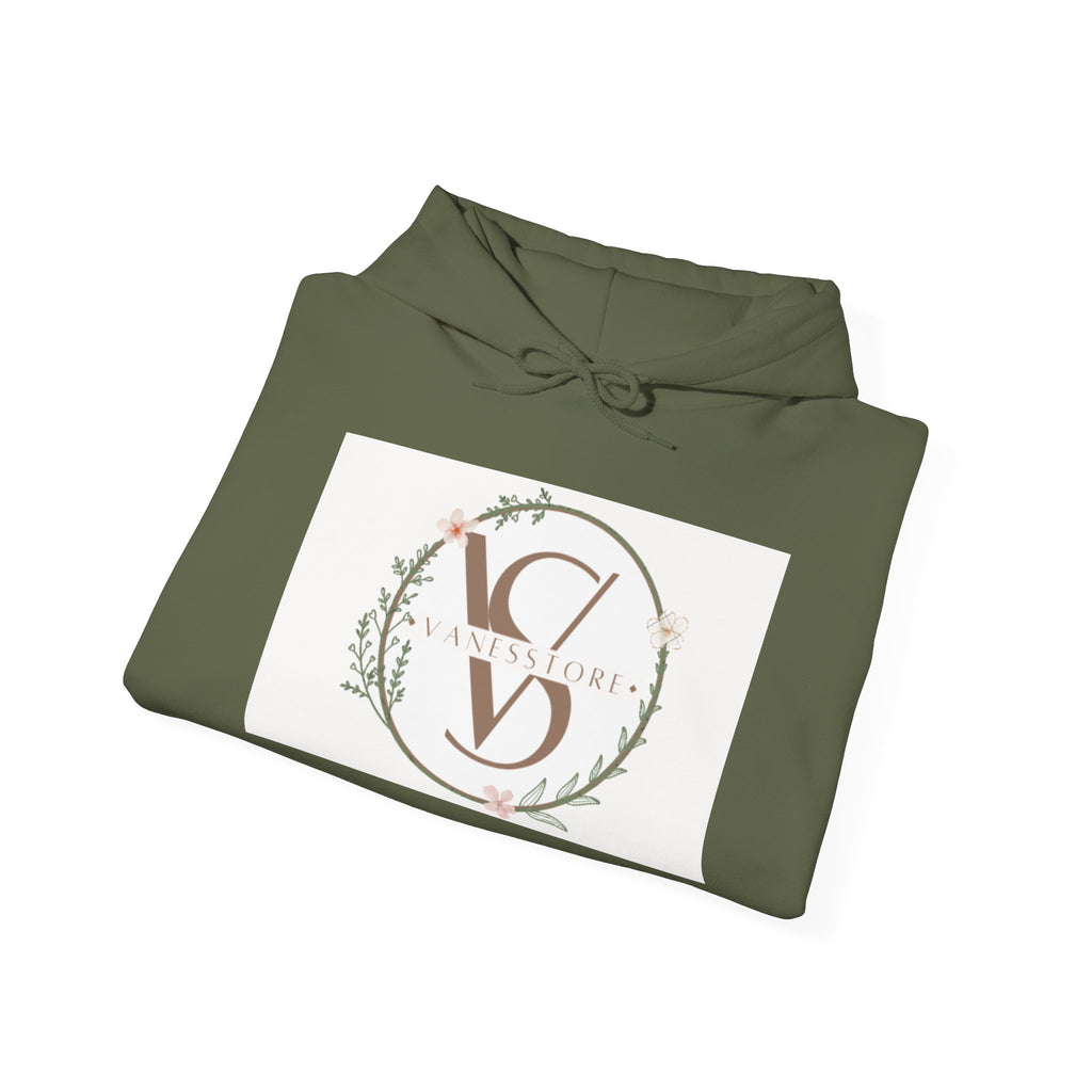 Floral Monogram V S Crest Hoodie | Initial V S Sweatshirt