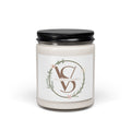 Soy Candle — 9oz Scented Jar Candle with Elegant Floral Logo