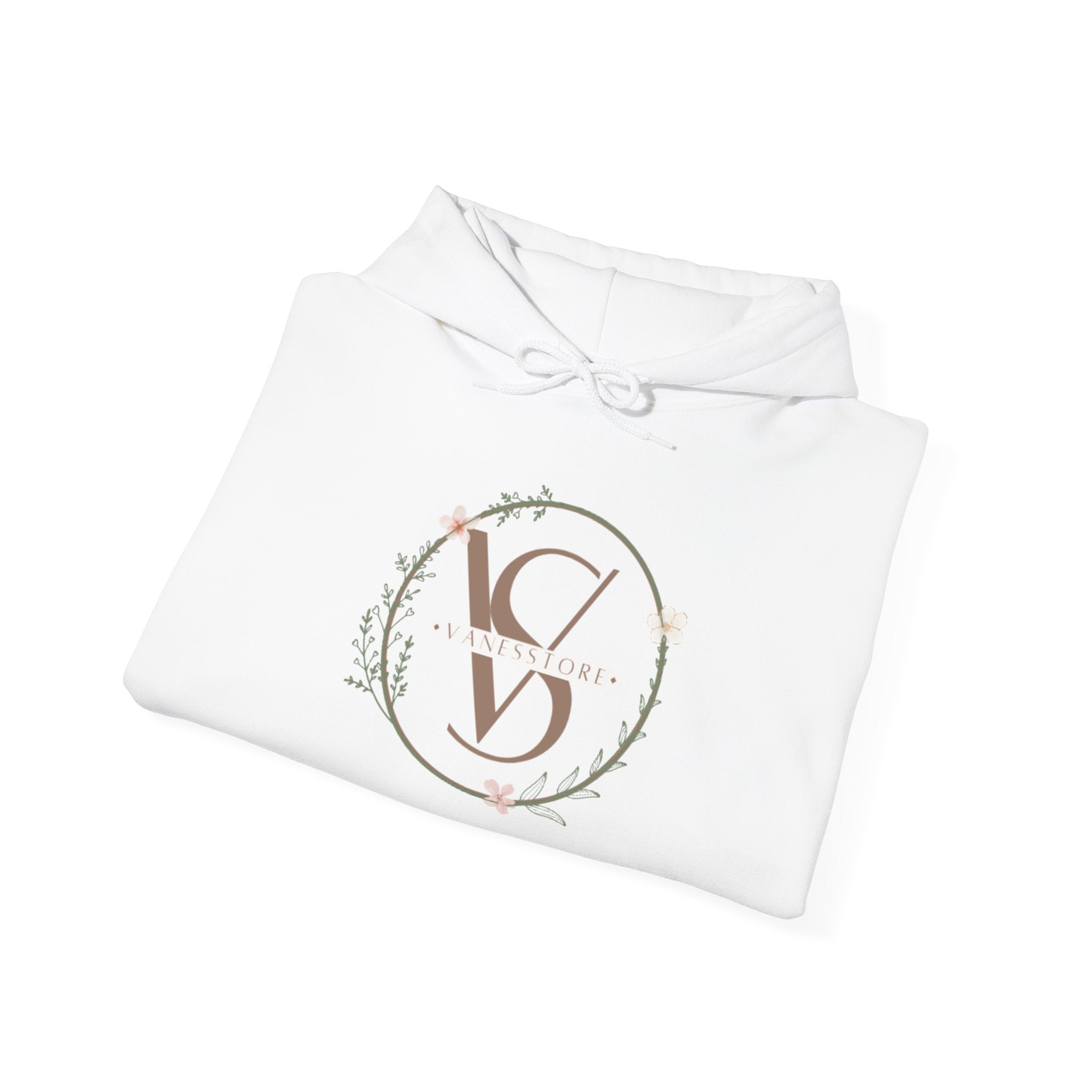 Hoodie — Minimal Floral Monogram “V” Logo Sweatshirt