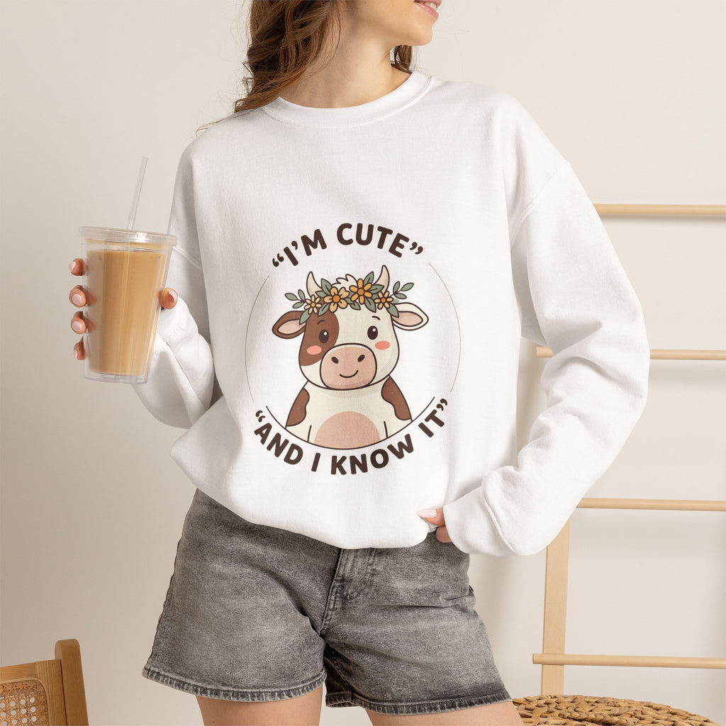 Sweatshirt Vache Mignonne | Vêtement Cozy Watch Party
