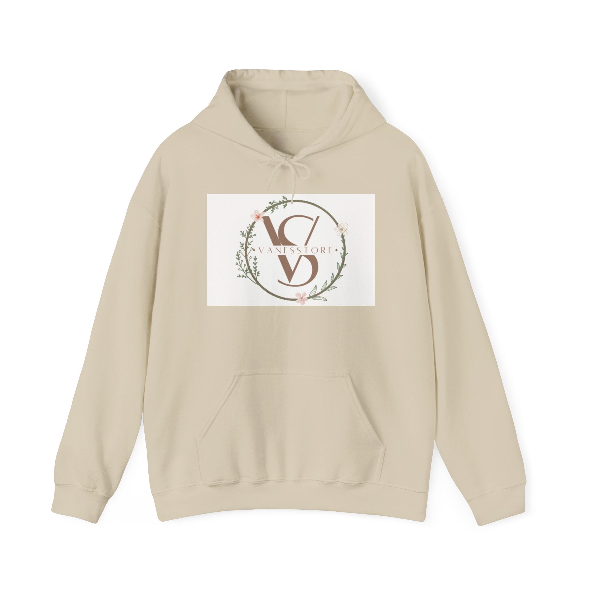 Floral Monogram V S Crest Hoodie | Initial V S Sweatshirt