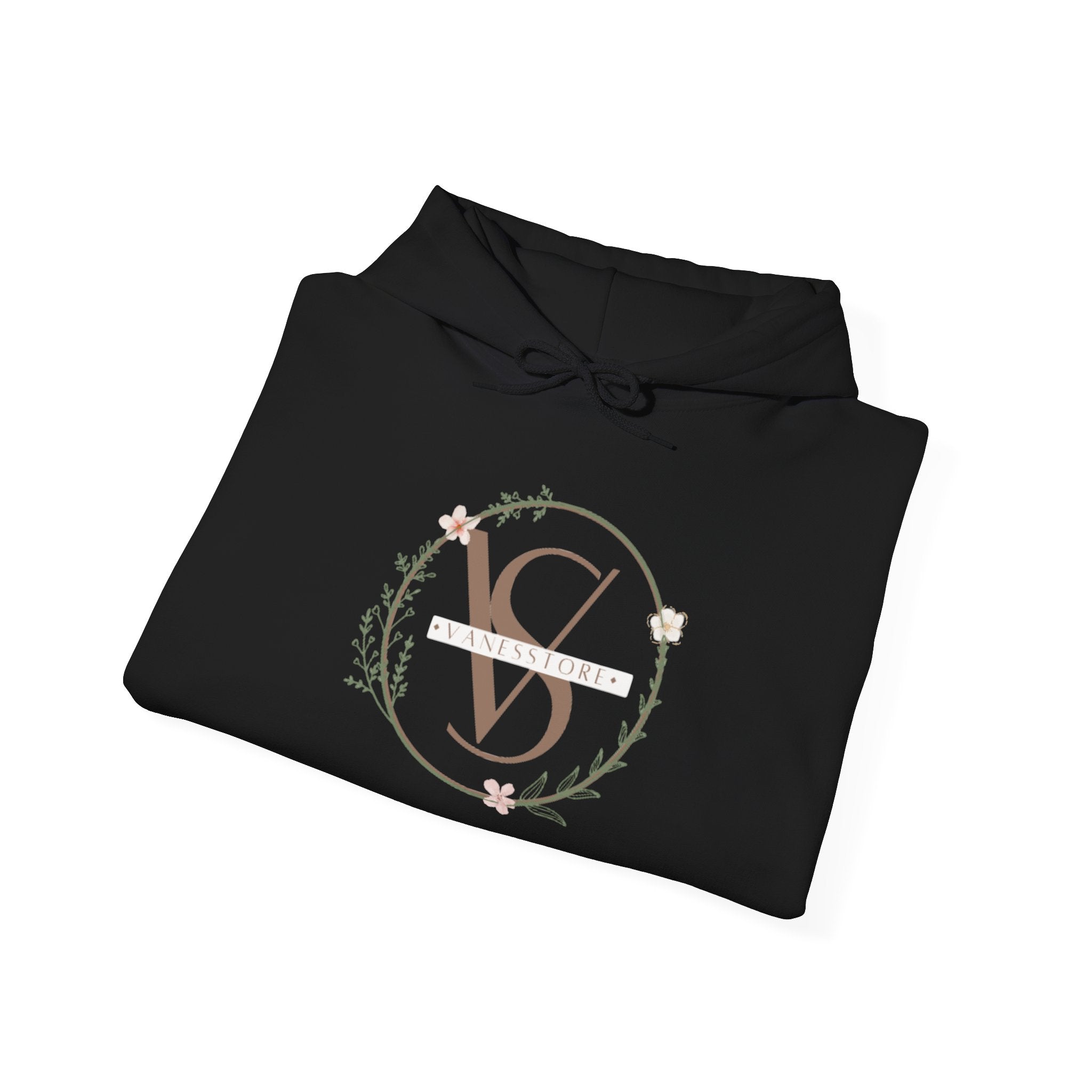 Hoodie — Minimal Floral Monogram “V” Logo Sweatshirt