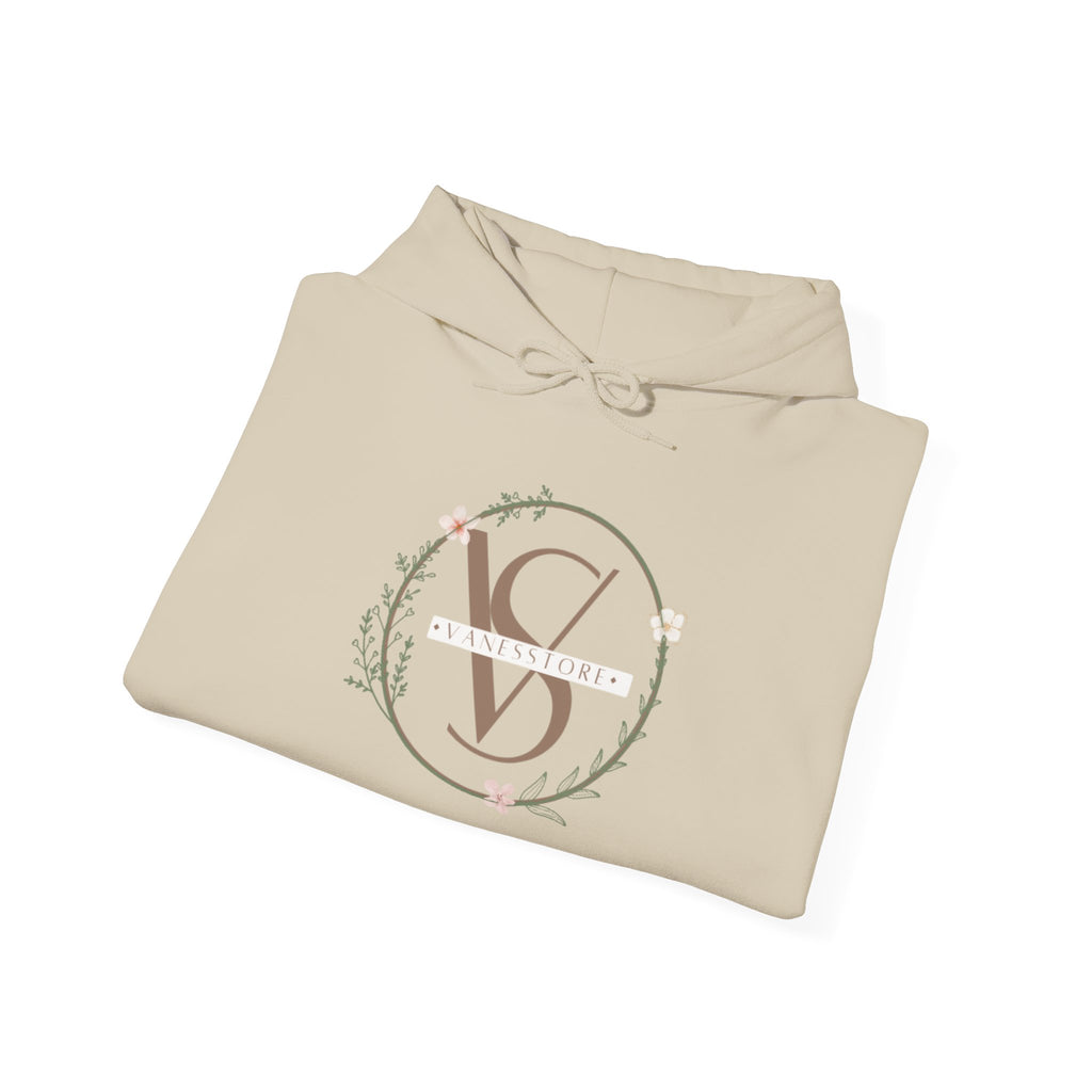 Hoodie — Minimal Floral Monogram “V” Logo Sweatshirt