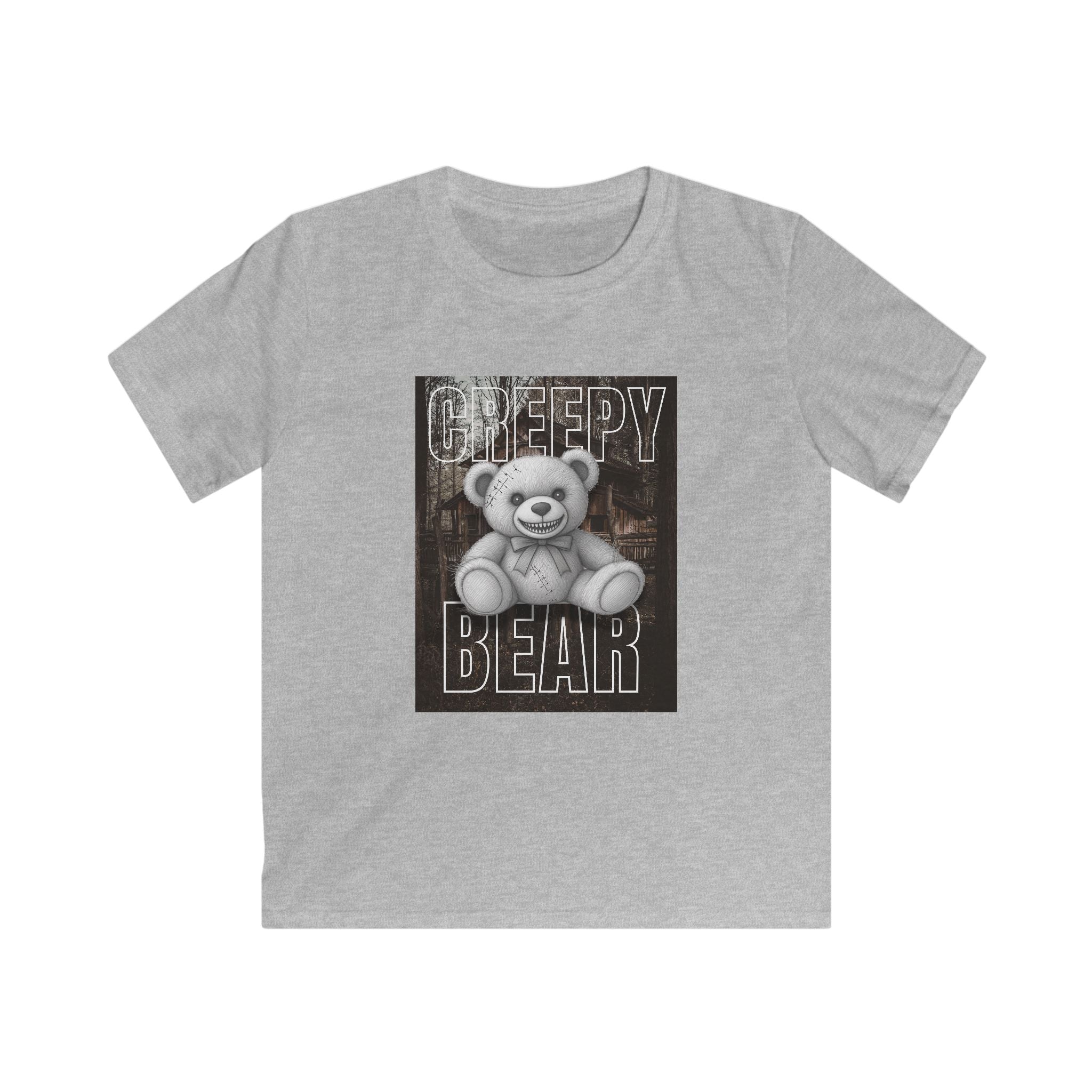 Kids Tee — 'Creepy Bear' Teddy Graphic Shirt for Halloween & Costume Play
