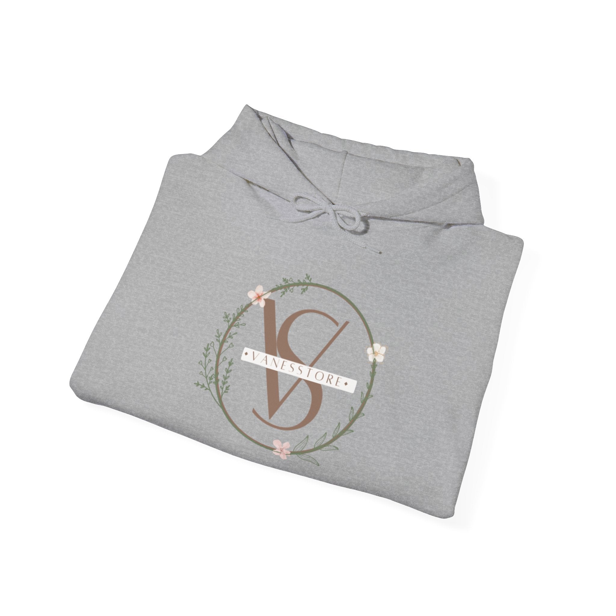 Hoodie — Minimal Floral Monogram “V” Logo Sweatshirt
