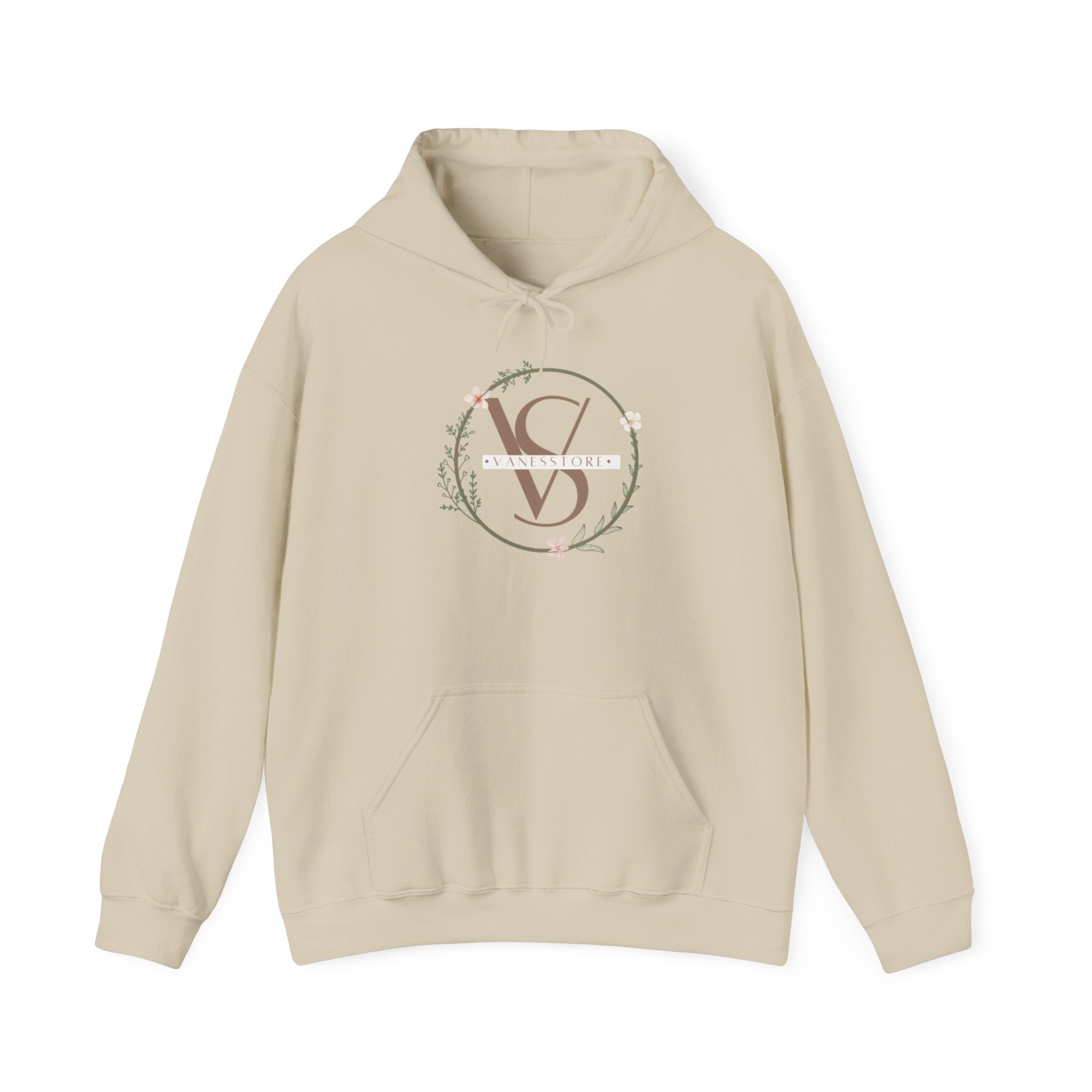 Hoodie — Minimal Floral Monogram “V” Logo Sweatshirt