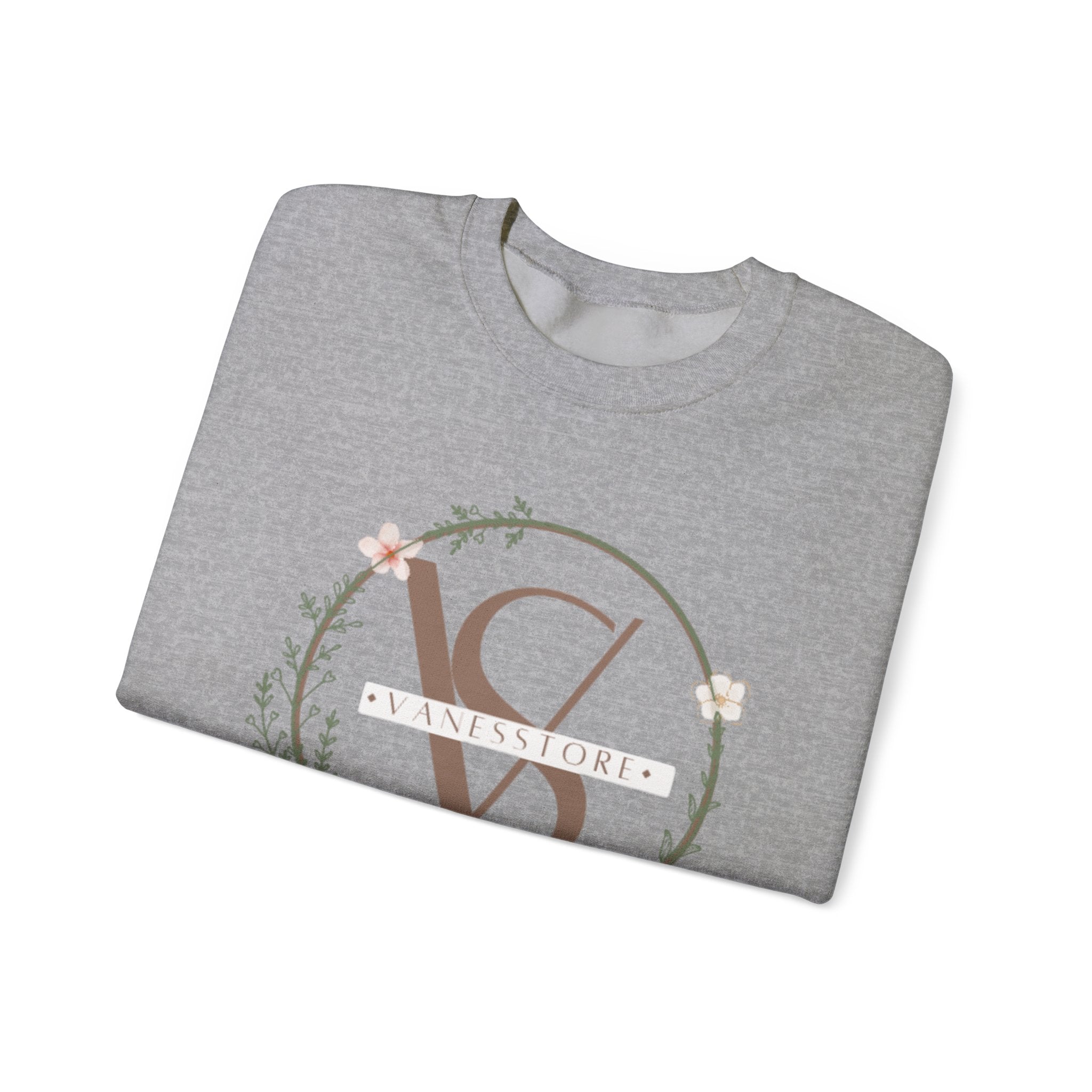 Minimal Floral Monogram Crewneck Sweatshirt