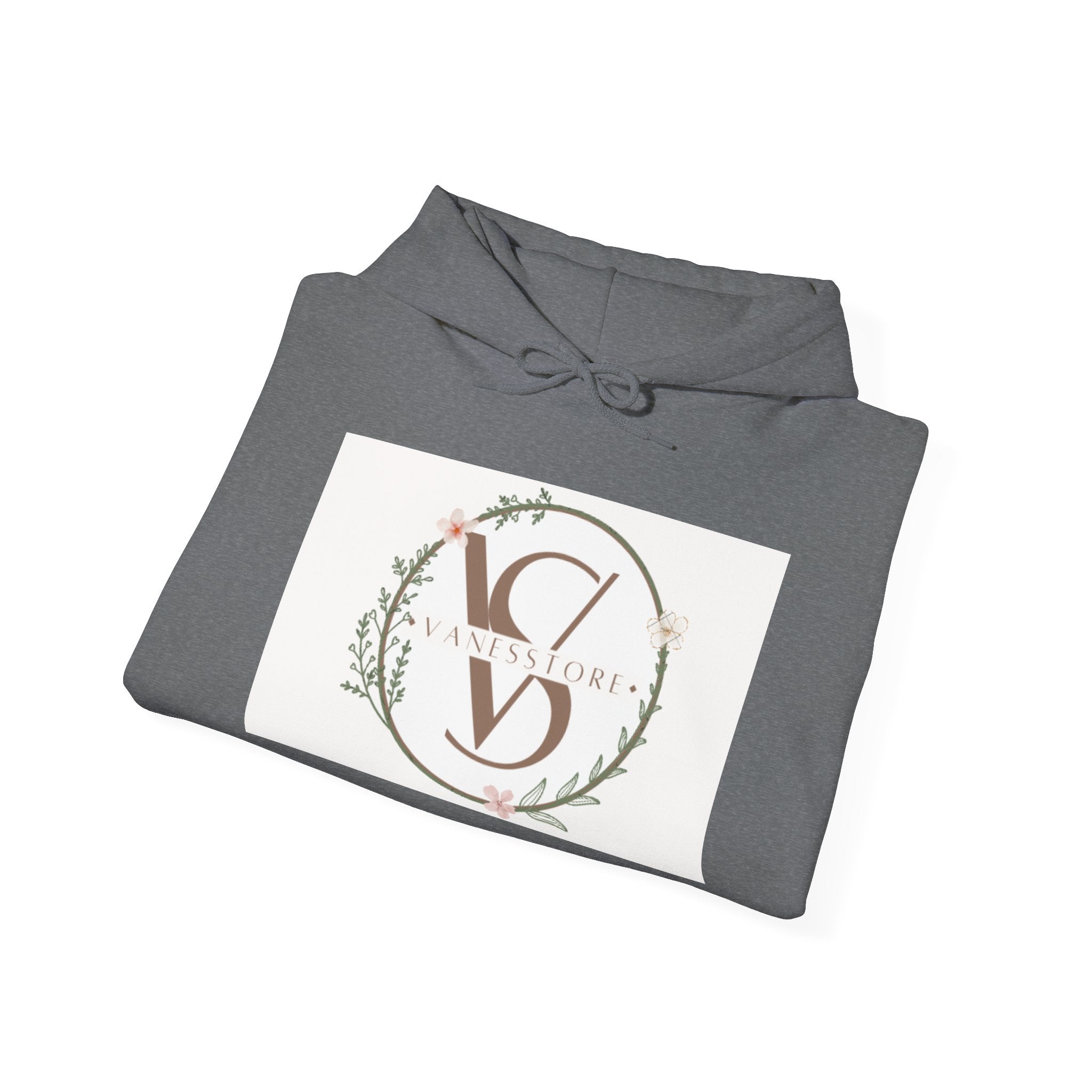 Floral Monogram V S Crest Hoodie | Initial V S Sweatshirt