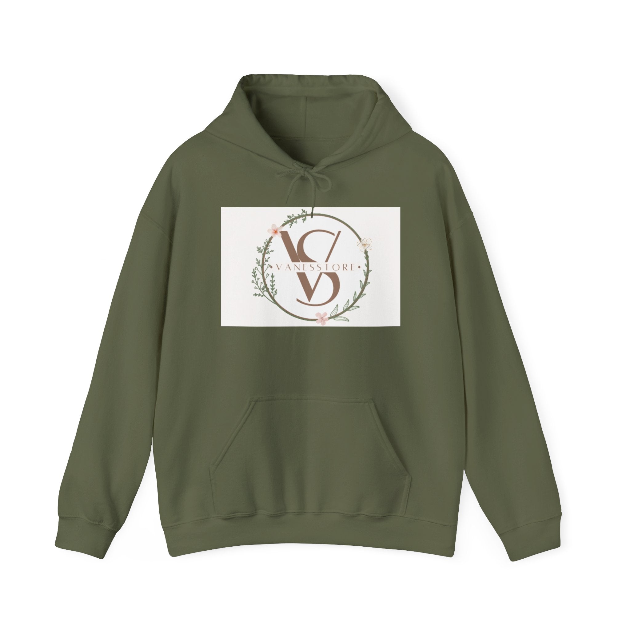 Floral Monogram V S Crest Hoodie | Initial V S Sweatshirt