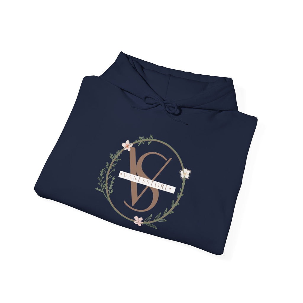 Hoodie — Minimal Floral Monogram “V” Logo Sweatshirt