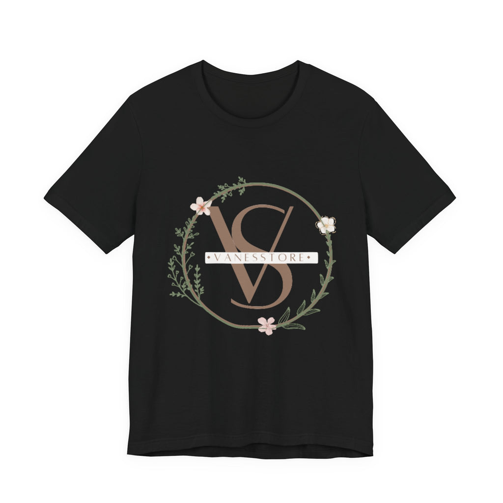 Monogram Floral Crest Tee — Personalized V & D Initials T-Shirt