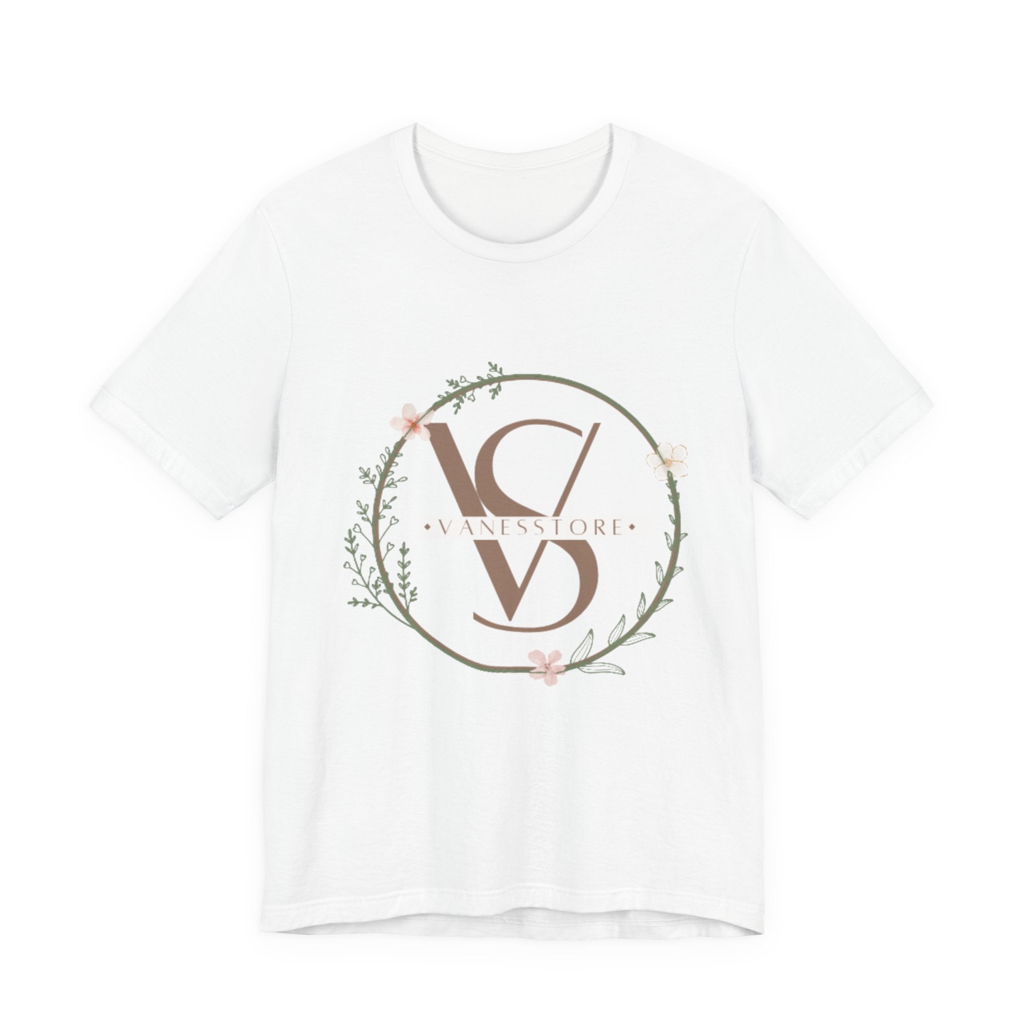 Monogram Floral Crest Tee — Personalized V & D Initials T-Shirt