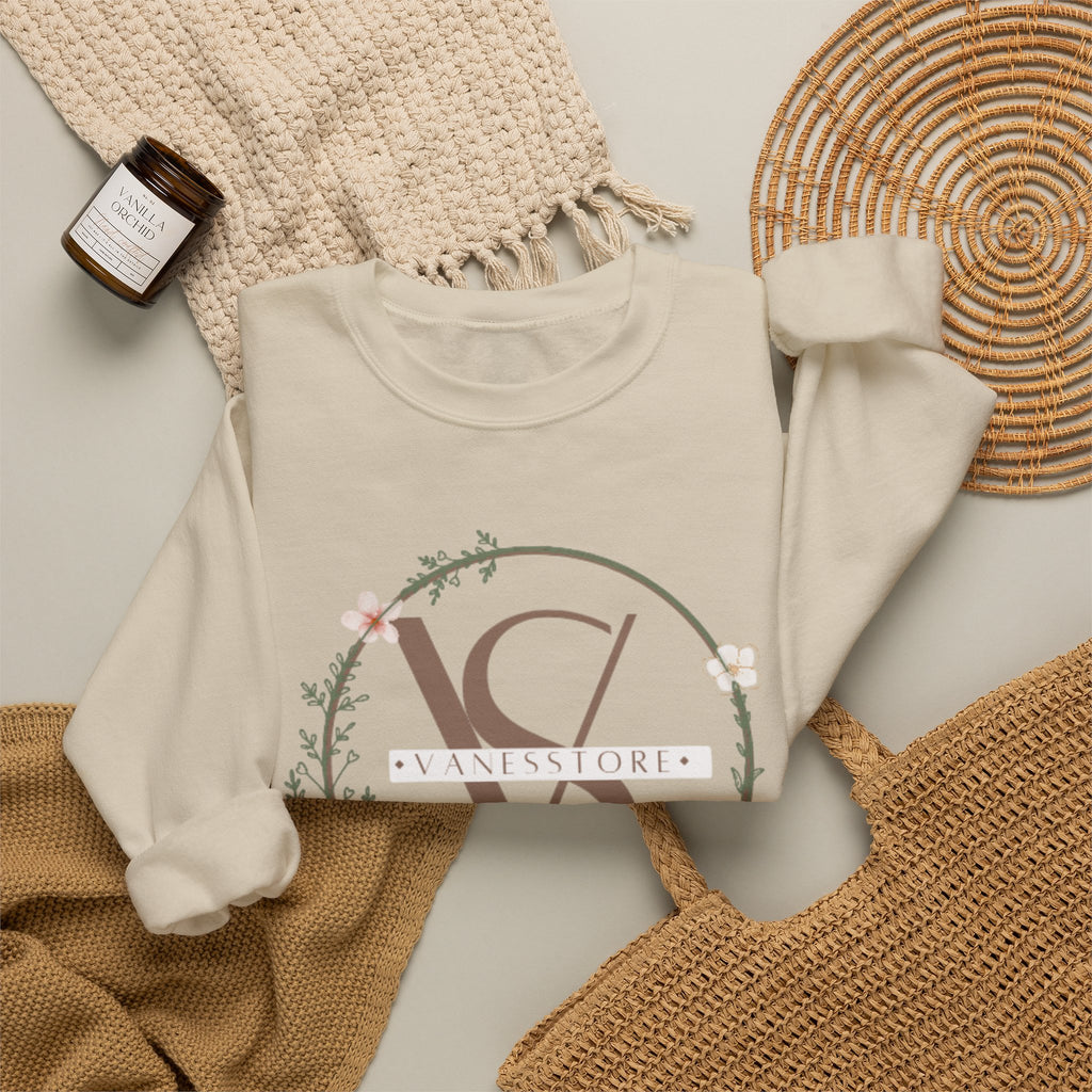 Minimal Floral Monogram Crewneck Sweatshirt