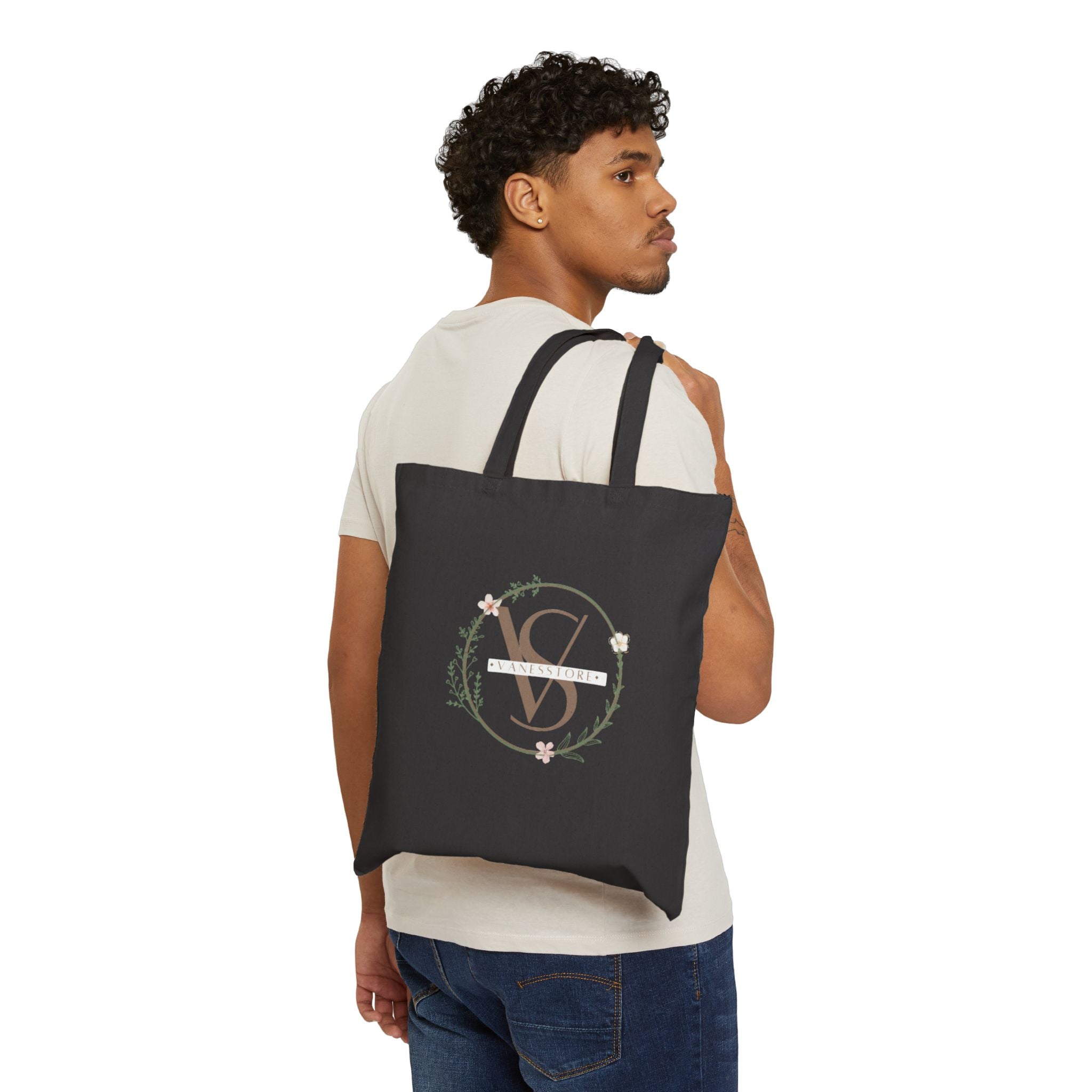 Vintage Laurel Monogram Cotton Tote