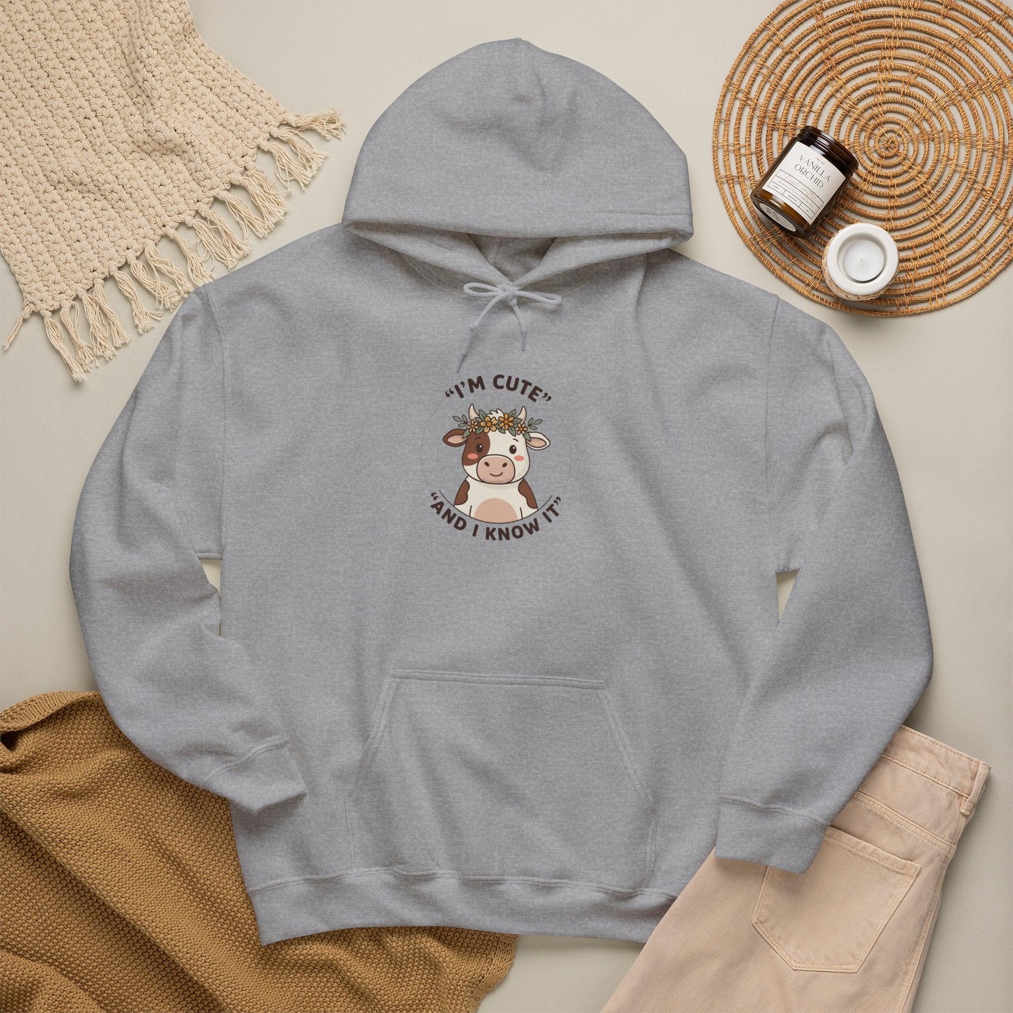 Hoodie Vache Mignonne | Vêtement Cozy Watch Party