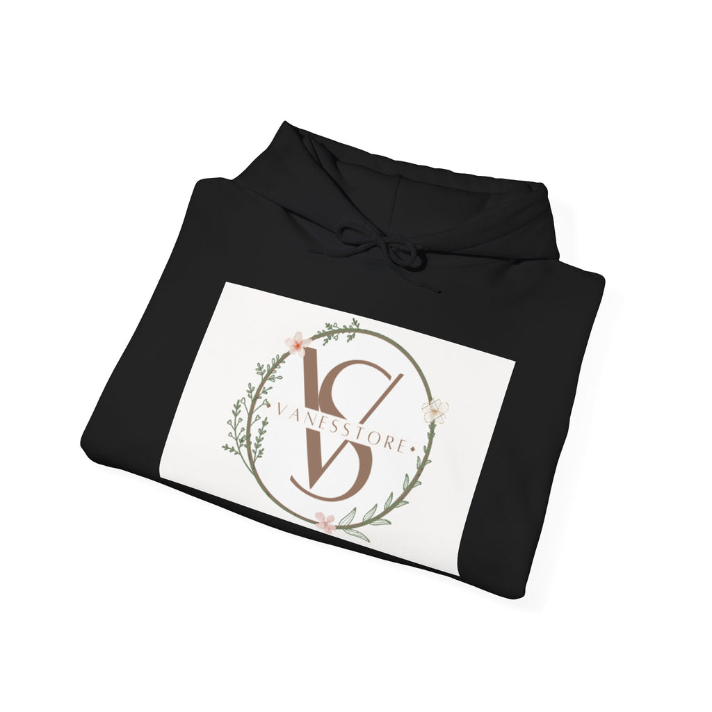 Floral Monogram V S Crest Hoodie | Initial V S Sweatshirt