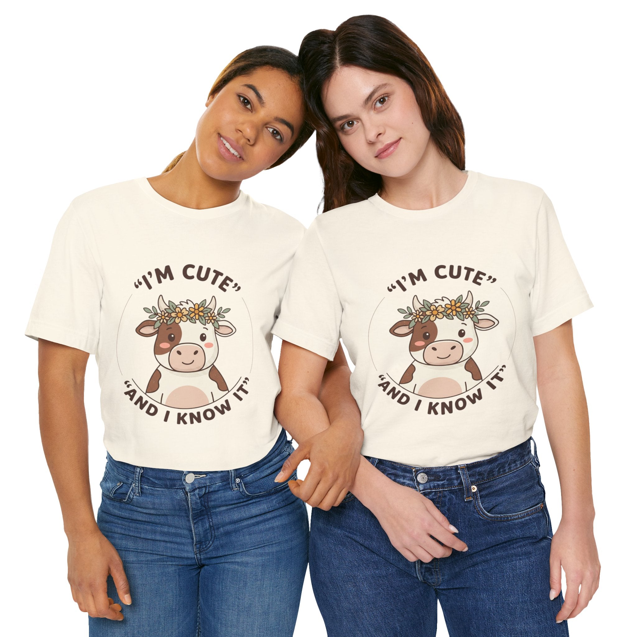 I'm Cute And I Know It Tee | Cozy Phrase-Led Watch Party Shirt